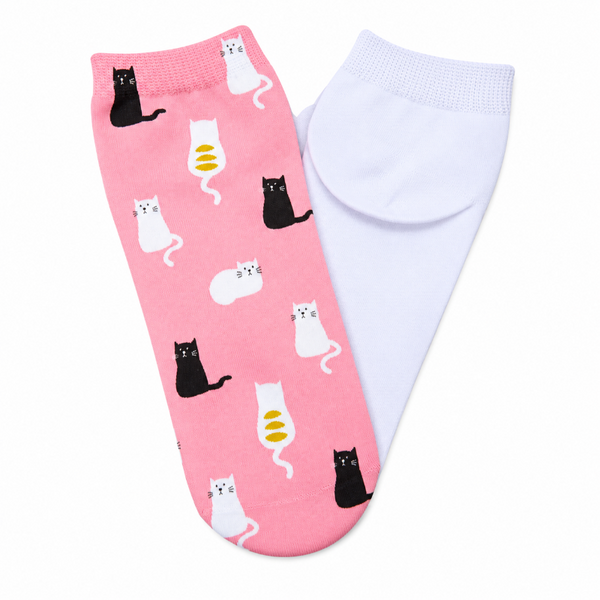 Calcetines Rosados De Gatos