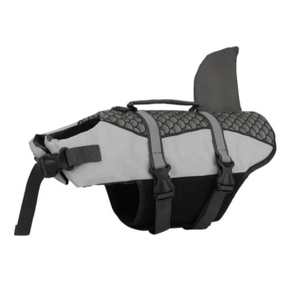 Chaleco Salvavidas De Tiburón - Gris - Moxy Pet Box