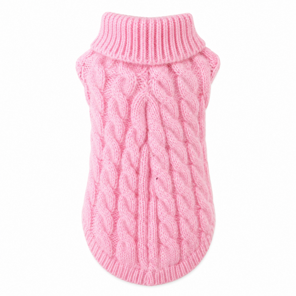 Chaleco Tejido Rosado Para Mascotas