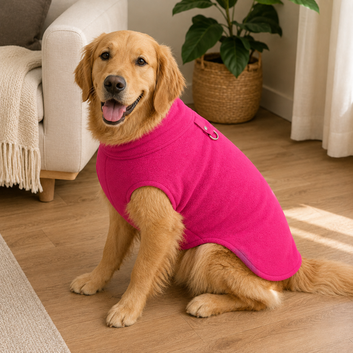 Chaleco De Polar Para Mascotas Talla XXXL Fucsia