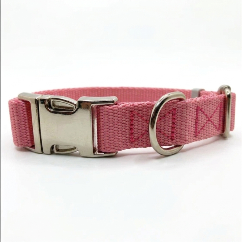 Collar Ajustable Rosado Para Mascotas Talla M