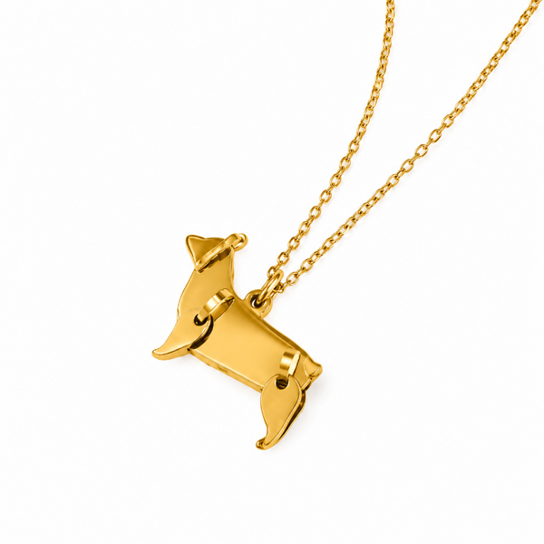 Collar De Acero Inoxidable Con Colgante De Perrito
