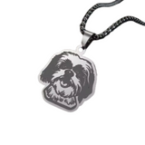 Collar De Acero Inoxidable De Shih Tzu Plateado - Moxy Pet Box