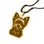 Collar De Acero Inoxidable De Yorkshire Dorado - Moxy Pet Box