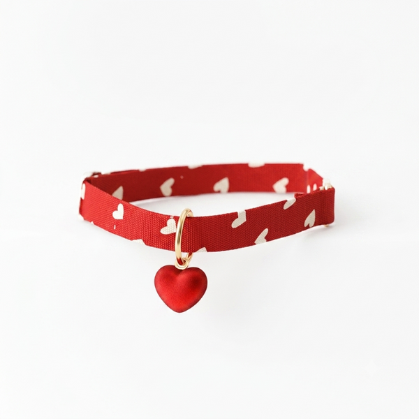Collar De Corazón Ajustable Para Gatos Y Cachorros 18-30cm