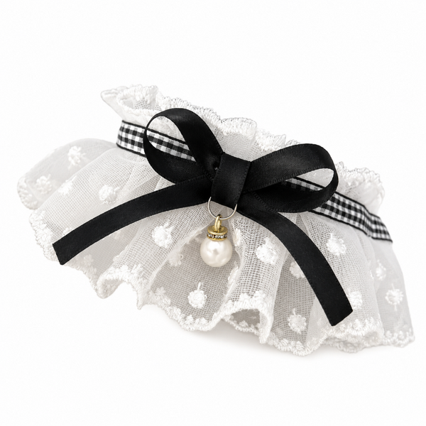 Collar De Lazo De Encaje Blanco Para 4 kg