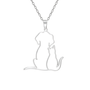 Collar De Perro y Gato Acero Inoxidable Plateado