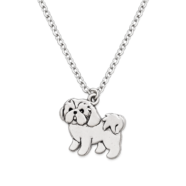 Collar De Shih Tzu Acero Inoxidable Plateado