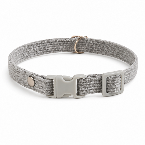 Collar Gris Para Mascotas Con Colgante Floral Y Campana
