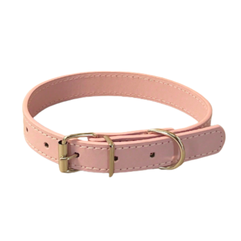 Collar Minimalista de Piel Sintética para Mascotas - Moxy Pet Box
