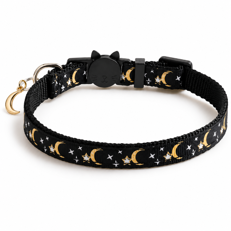 Collar Negro De Gato Con Colgante Para Perro Y Gato