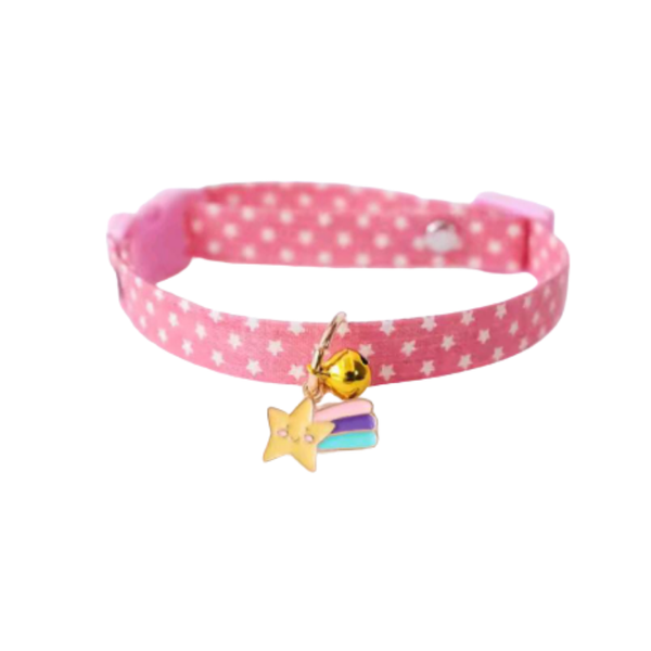 Collar Rosado Para Gatos Y Cachorros De Estrella Fugaz - Moxy Pet Box