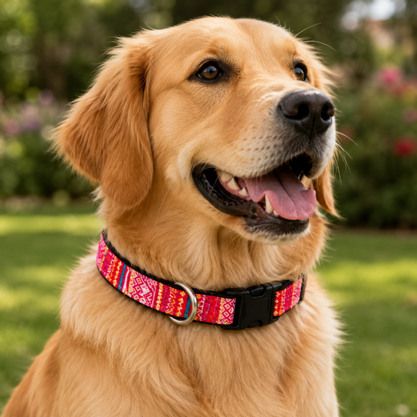 Collar Wonder Dog Rosado Talla S Para Perros Y Gatos