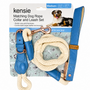Collar Y Correa Azul Kensie Para Perros Mediano
