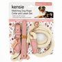 Collar Y Correa Rosado Kensie Para Perros Mediano