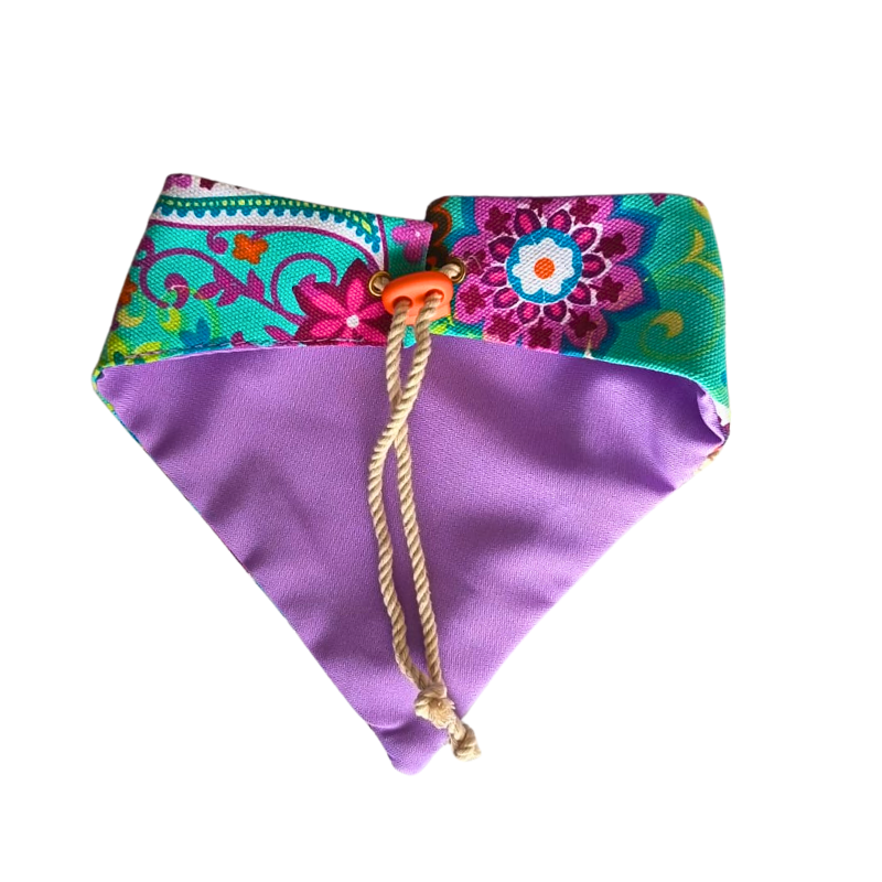 Bandana Estampada Morado Para Perros Y Gatos