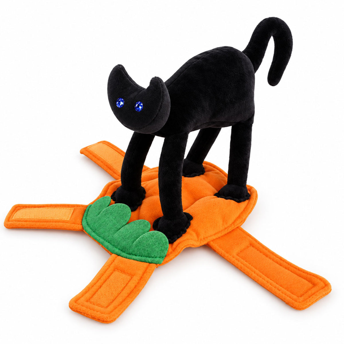 Disfraz De Gato Negro Con Calabaza Para Mascotas