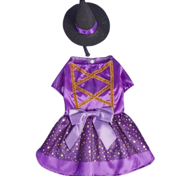Disfraz De Bruja Para Perro Y Gato Para Halloween - Moxy Pet Box