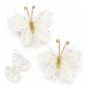 Ganchito Mariposa Blanca con Brillantes para Mascota