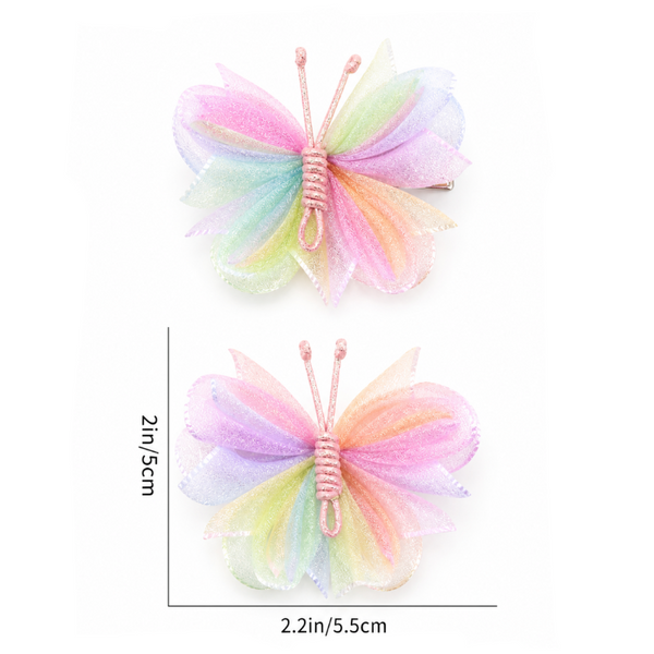 Ganchito Mariposa Multicolor Pastel Para Mascota