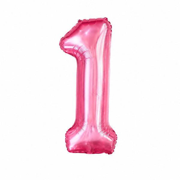 Globos De Números De Gelatina Rosado Para Cumpleaños