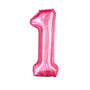 Globos De Números De Gelatina Rosado Para Cumpleaños