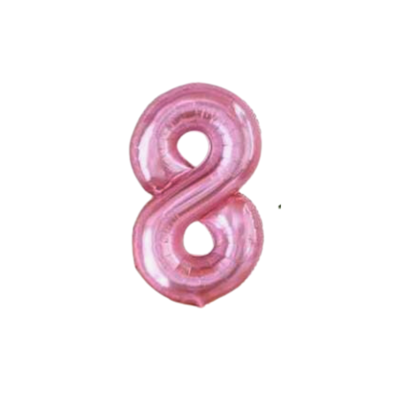 Globos De Números De Gelatina Rosado Para Cumpleaños - Moxy Pet Box