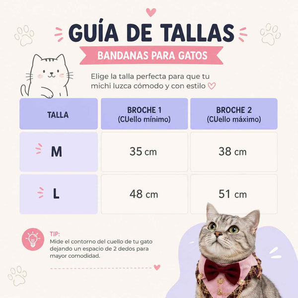 Bandana De Etiqueta Humita Roja y Burdeo - Gala Para Gatos