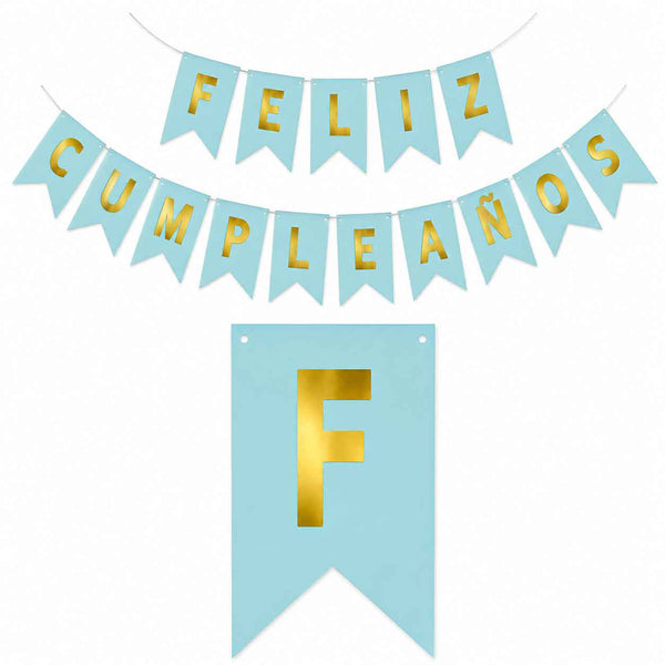 Guirnaldas Banderines De Feliz Cumpleaños Celeste