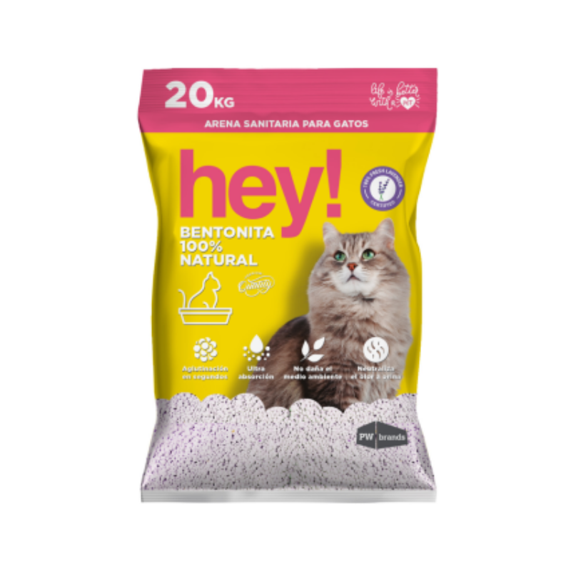 HEY! Arena Sanitaria Para Gatos 20kg Aroma Lavanda - Moxy Pet Box