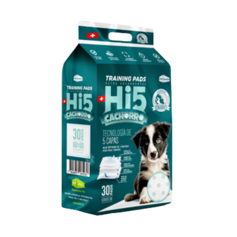 HI5 60x60 Sabanillas Cachorros 30 UN - Moxy Pet Box 