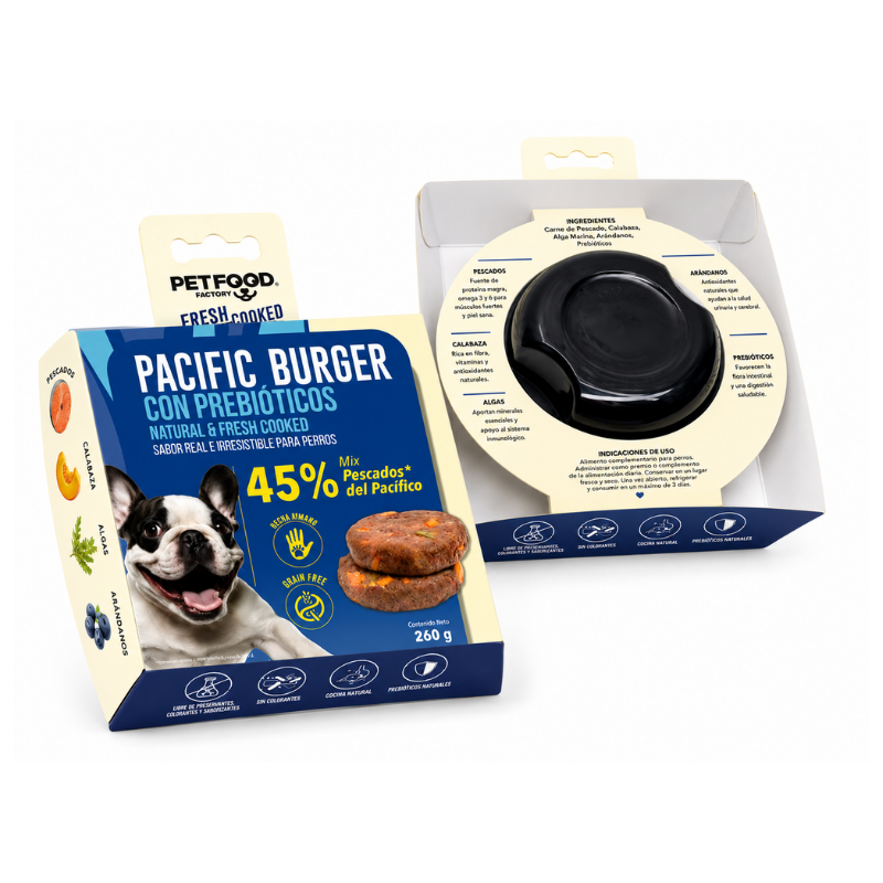 Hamburguesa De Pescado Para Perro Pet Food Factory 260 g