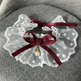Collar De Lazo De Encaje Blanco - Para 4 kg - Moxy Pet Box