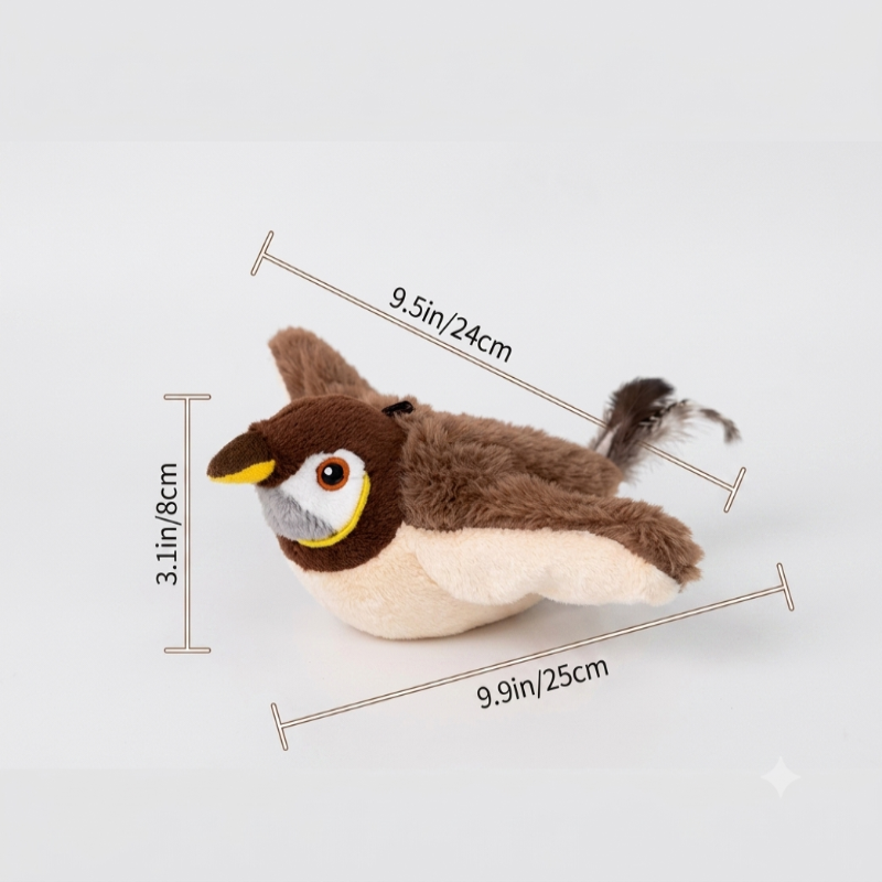 Juguete Interactivo Con Forma De Pájaro Para Gatos Con Sonido Real