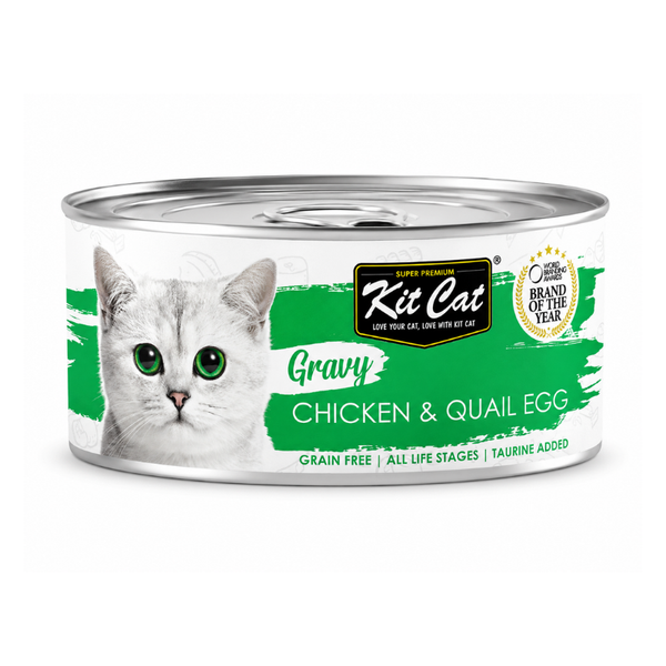 Kit Cat Gravy Series Pollo Y Huevo de Codorniz 70 g