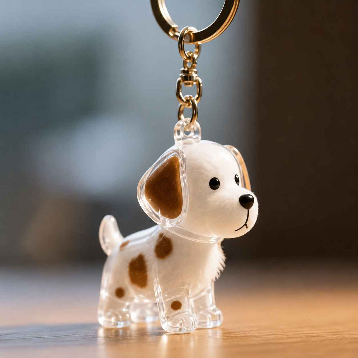 Llavero Transparente Cápsula De Almacenamiento De Pelo De Perro