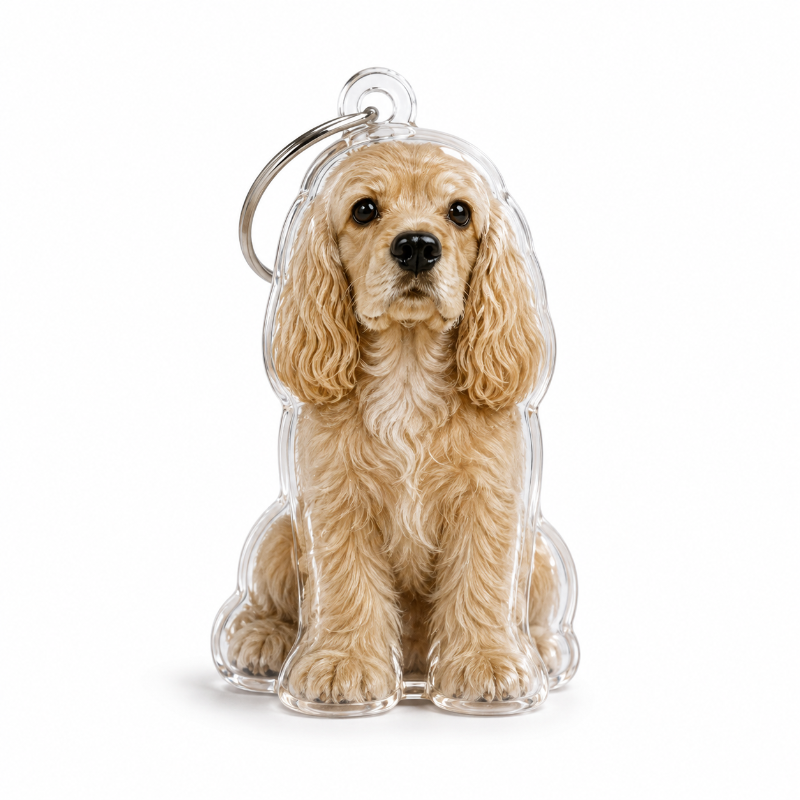 Llavero Transparente Cápsula De Almacenamiento De Pelo De Perro