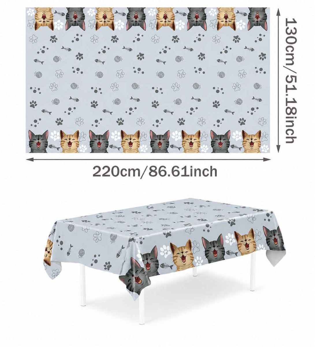 Mantel Temático De Gatitos Para Cumpleaños Para Gatos