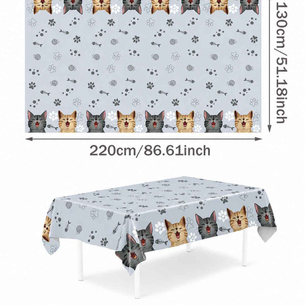 Mantel Temático De Gatitos Para Cumpleaños Para Gatos