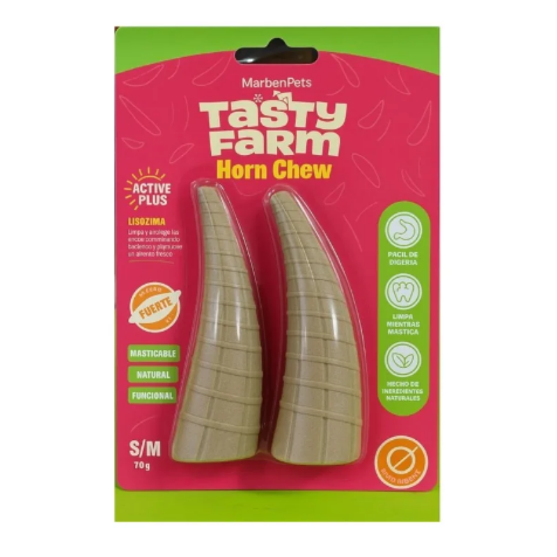 Mordedor Natural Tasty Farm Horn Chew Talla S/M - Moxy Pet Box