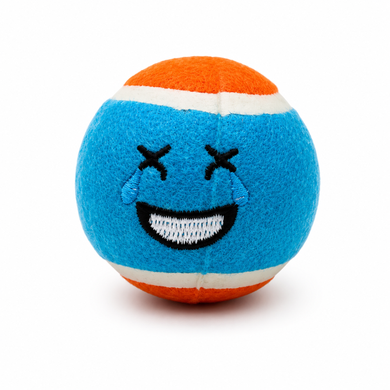 Pelota De Tenis Pequeña Con Cara Sonriente Y Sonido Para Perros