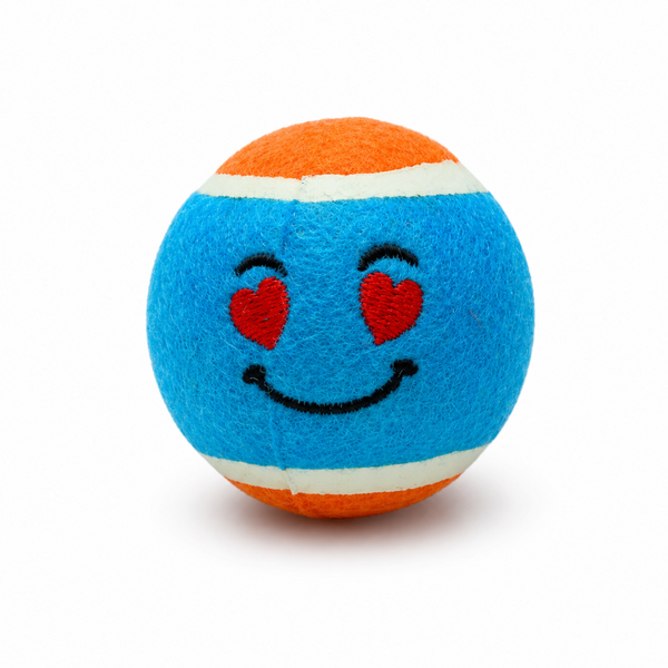 Pelota De Tenis Pequeña Con Ojos De Corazón Y Sonido Para Perros