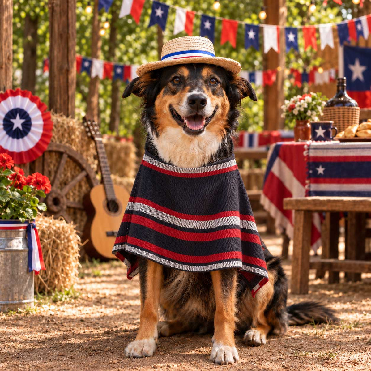 Poncho Fiestas Patrias para Perros
