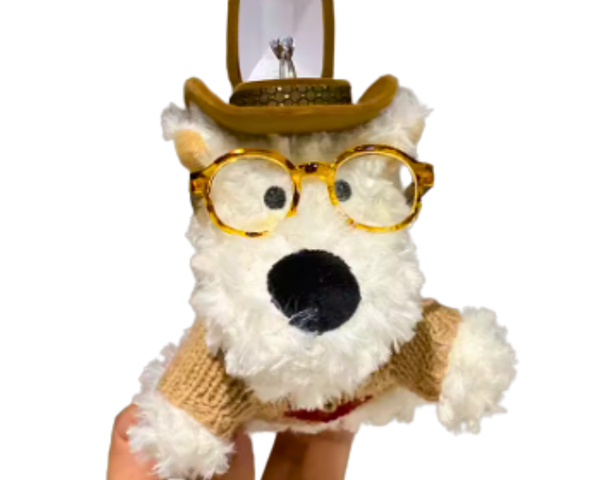 Perro De Peluche Para Guardar Anillo  - Moxy Pet Box