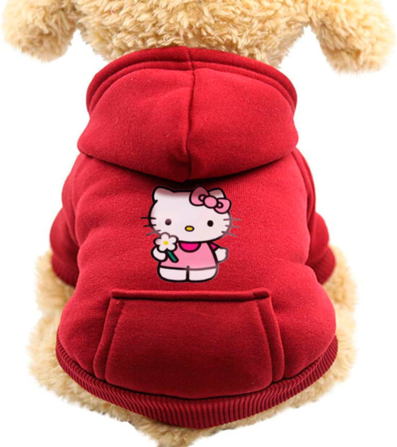 Polerón Hello Kitty Burdeo Para Mascotas Talla M - Moxy Pet Box
