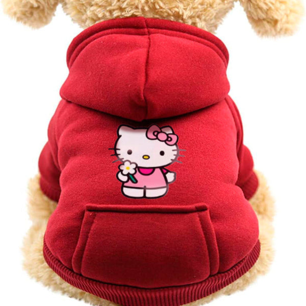 Polerón Hello Kitty Burdeo Para Mascotas Talla M - Moxy Pet Box