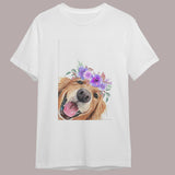 Polera Unicolor Con Estampado - Golden - Moxy Pet Box