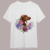 Polera Unicolor Con Estampado - Perro Salchicha - Moxy Pet Box