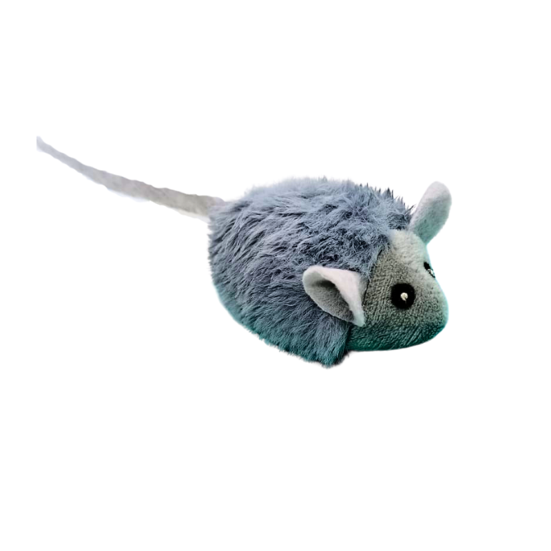Ratón de Peluche para Gatos Juguete Interactivo y Suave - Moxy Pet Box