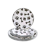 Set De Platos De Cumpleaños Para Perros Con Diseño De Patas Y Huesos - Moxy Pet Box